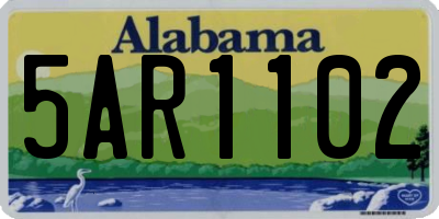 AL license plate 5AR1102