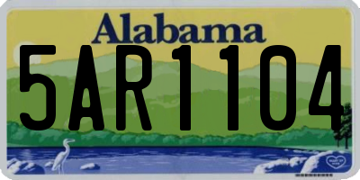 AL license plate 5AR1104