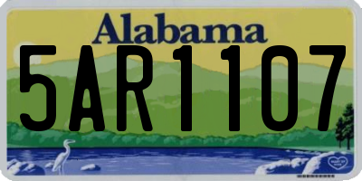 AL license plate 5AR1107