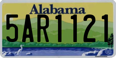 AL license plate 5AR1121