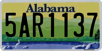 AL license plate 5AR1137