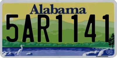 AL license plate 5AR1141