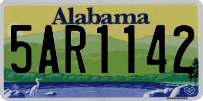AL license plate 5AR1142