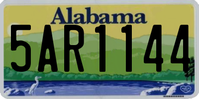 AL license plate 5AR1144