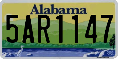 AL license plate 5AR1147