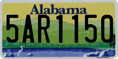 AL license plate 5AR1150