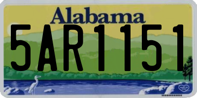 AL license plate 5AR1151