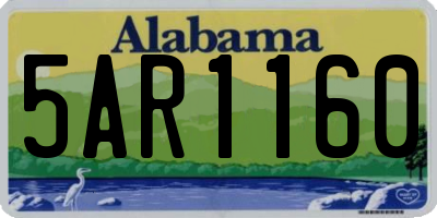 AL license plate 5AR1160