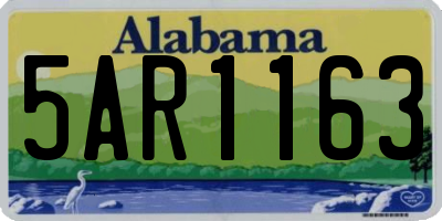 AL license plate 5AR1163