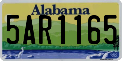 AL license plate 5AR1165