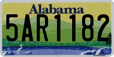 AL license plate 5AR1182