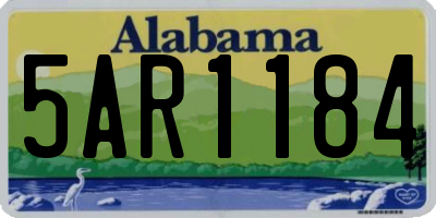AL license plate 5AR1184