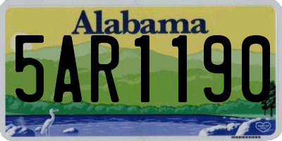 AL license plate 5AR1190