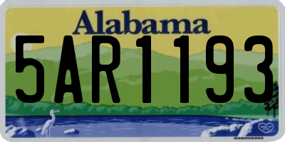AL license plate 5AR1193