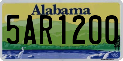 AL license plate 5AR1200