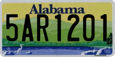 AL license plate 5AR1201