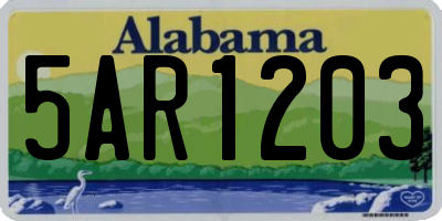 AL license plate 5AR1203