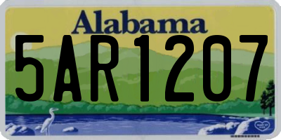 AL license plate 5AR1207