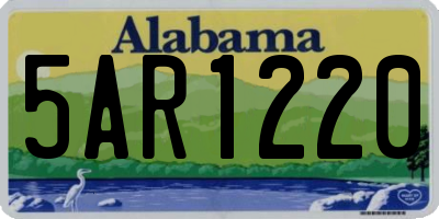 AL license plate 5AR1220