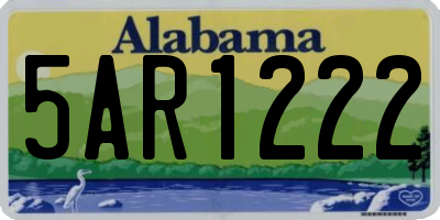 AL license plate 5AR1222