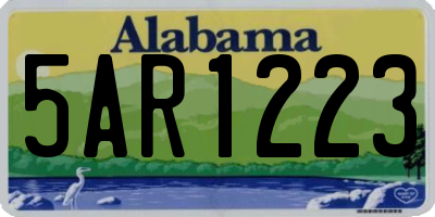 AL license plate 5AR1223