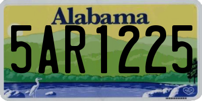 AL license plate 5AR1225