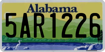 AL license plate 5AR1226