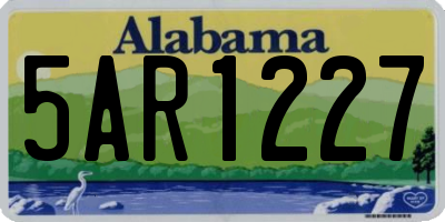 AL license plate 5AR1227