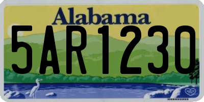 AL license plate 5AR1230