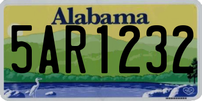 AL license plate 5AR1232
