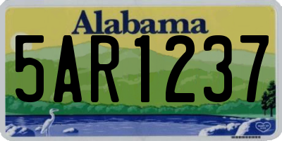 AL license plate 5AR1237