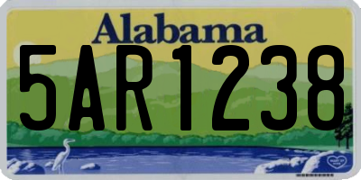 AL license plate 5AR1238