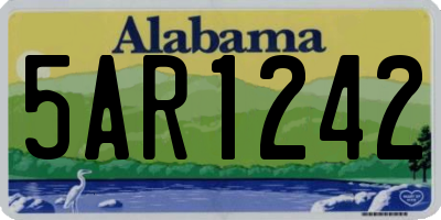 AL license plate 5AR1242