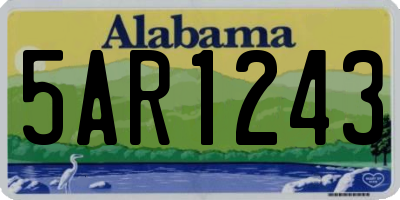 AL license plate 5AR1243