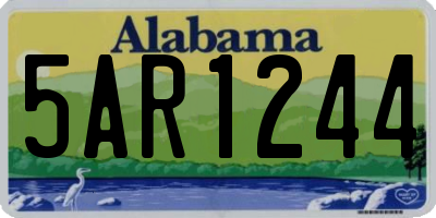 AL license plate 5AR1244