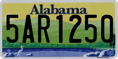 AL license plate 5AR1250