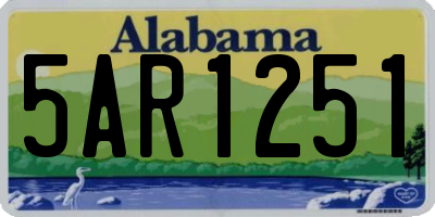 AL license plate 5AR1251