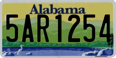 AL license plate 5AR1254