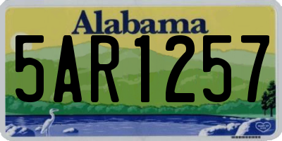 AL license plate 5AR1257