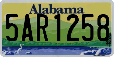 AL license plate 5AR1258