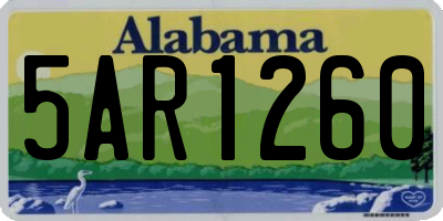 AL license plate 5AR1260