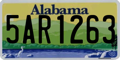 AL license plate 5AR1263
