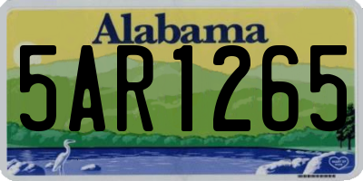 AL license plate 5AR1265