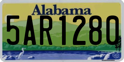AL license plate 5AR1280