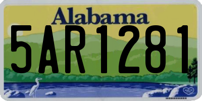 AL license plate 5AR1281