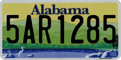 AL license plate 5AR1285