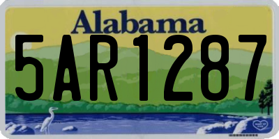 AL license plate 5AR1287