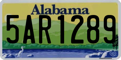 AL license plate 5AR1289