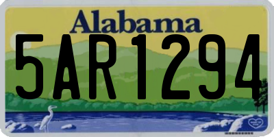 AL license plate 5AR1294