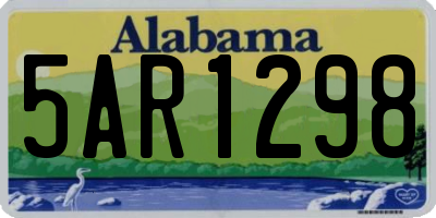 AL license plate 5AR1298